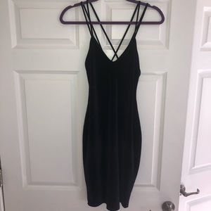 LuLus Velvet Strappy Bodycon Dress